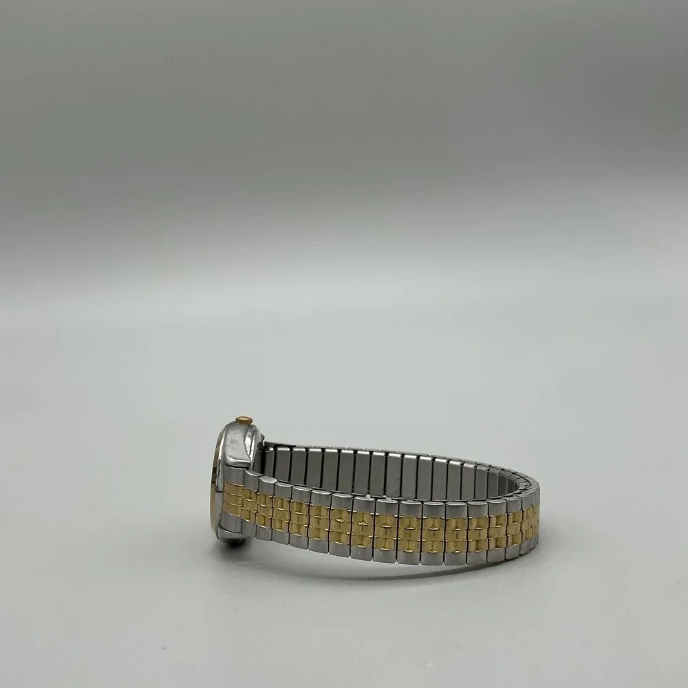 Timex Indiglo Womens Watch 25mm Gray Dial Two Tone Bracelet Date New Battery